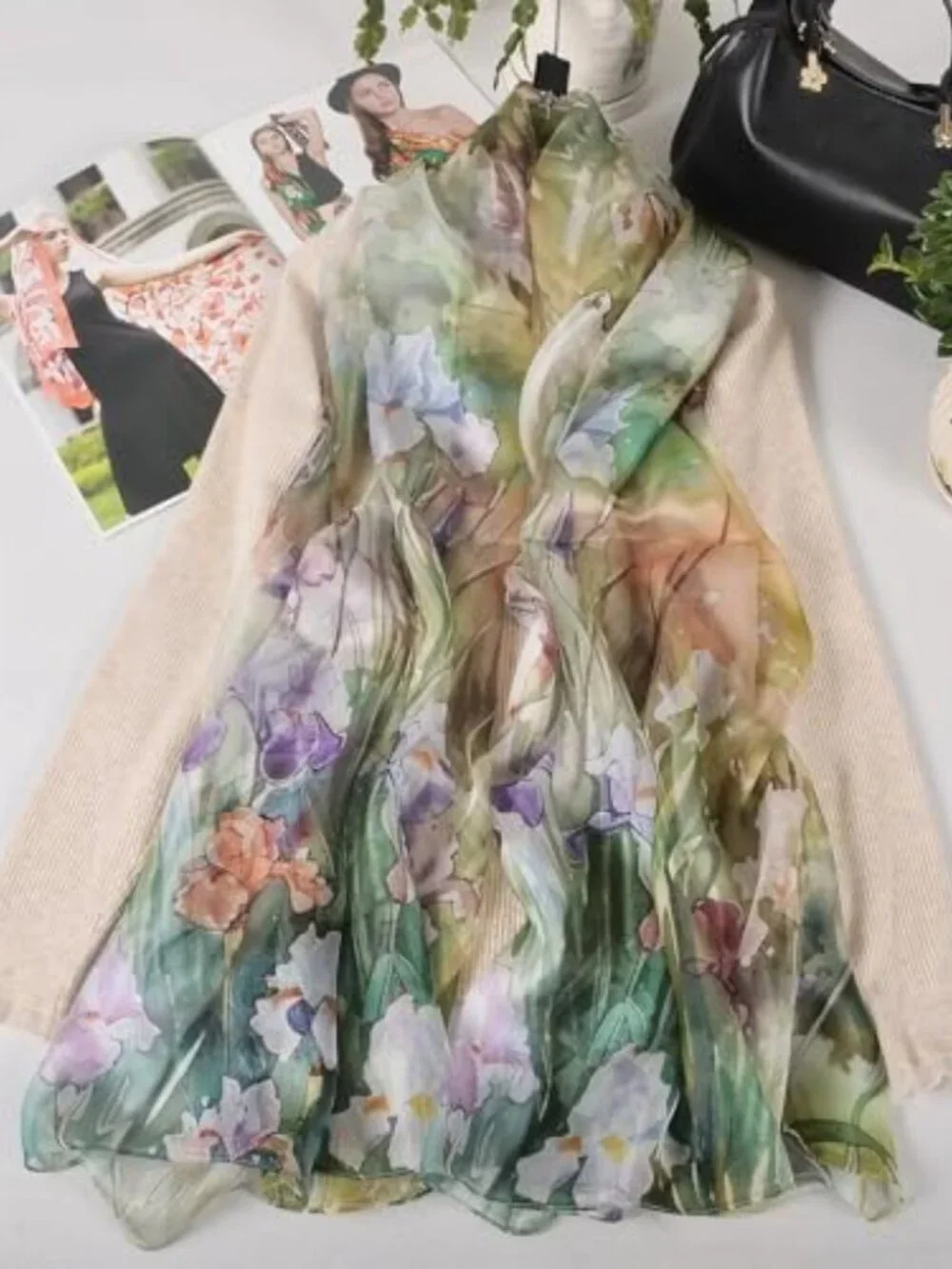 100% Mulberry Silk Chiffon Scarf 70x43 Oversized Wrap Shawl Lightweight Multiway